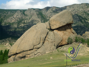 Turtle Rock formation in Terelj National Park